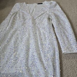 100. NYE SEQUIN LONG SLEEVE DRESS